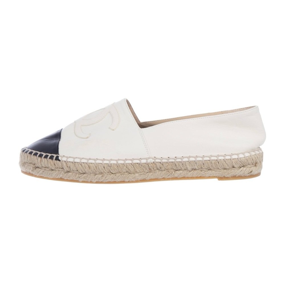 CHANEL Black and White Espadrilles